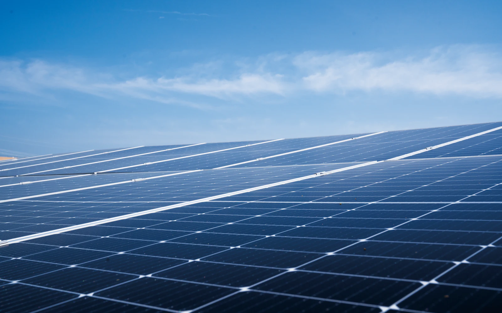 Solar panels generating renewable energy